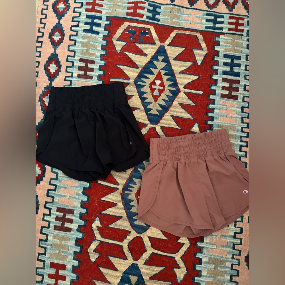 Last Chance!  Bundle Gap Women's Black and Dusty Rose Running Shorts XXS